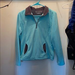 Teal quarter zip